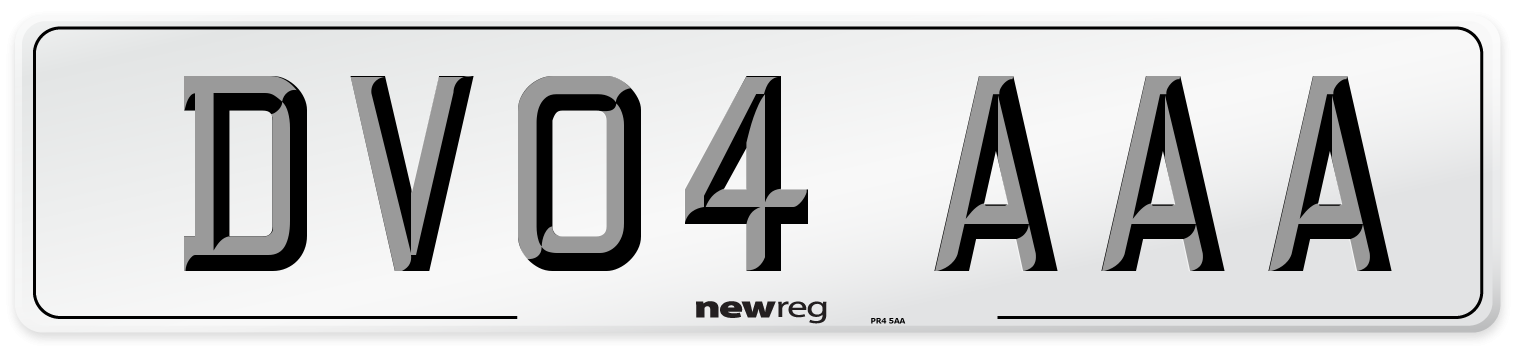 DV04 AAA Number Plate from New Reg